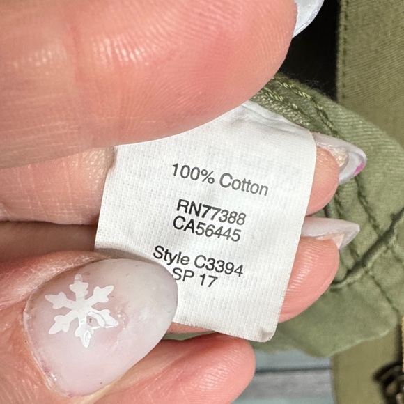 Madewell Women's Jacket Utility Military Fleet Jacket Army Olive Green - Picture 6 of 8